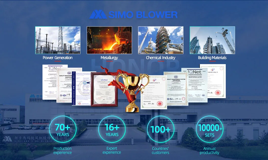 45kw Centrifugal Fan Blower Material Conveying Large Air Volume Low Pressure