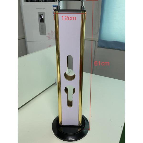 Gold Fingerprint Password Smart Digital Door Lock Display Rack For Exhibition Stan