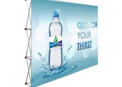Quality Wall display Frame Booth Backdrop Jumbo Stage Fabric Media Printed Back Color Drop up Waterfall Retrac for sale