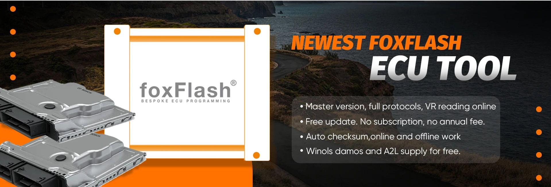 FoxFlash Super ECU TCU Clone And Chip Tuning Tool ECU Programing Tool Master V1.4.2 Software Firmware Version FW:D087