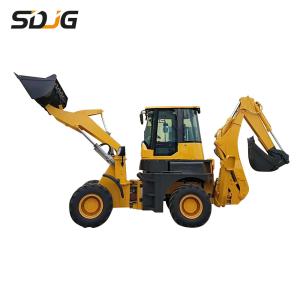 China 2500kg Towable Backhoe Loader Machine With 4 In 1 Bucket wholesale