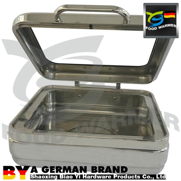 Quality Square Induction Chafing Dish , Rectangular Chafing Dish Commercial Silent Open for sale
