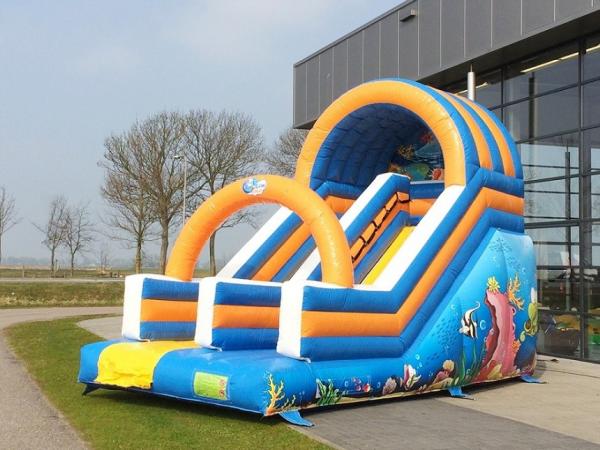 Quality Customized Ocean Commercial Inflatable Slide Fire Resistant Inflatable Bounce Slide for sale