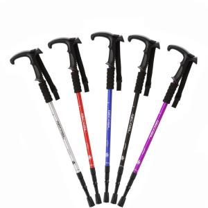 China Anti-Shock Aluminum Telecopic Walking Stick WAK556 Used for Camping Hiking Trekking wholesale