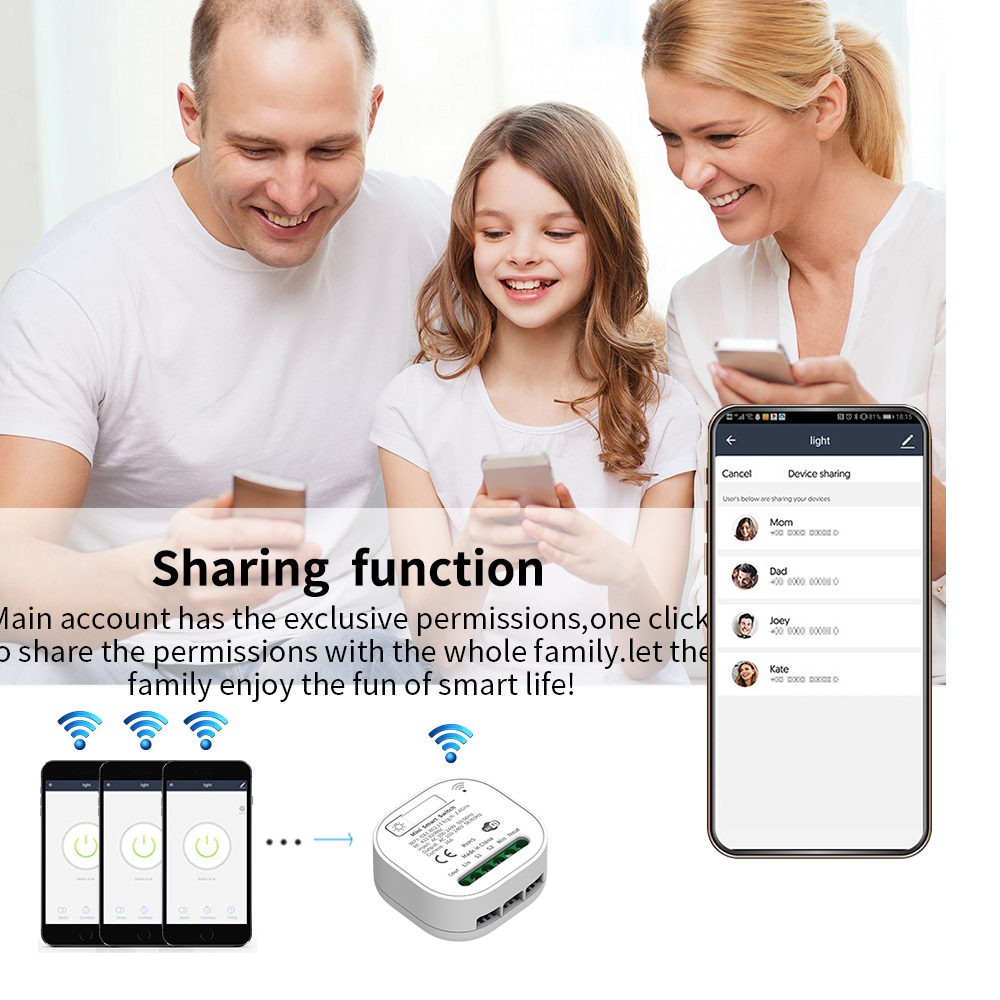 Wireless Tuya Smart Switch Set WiFi Remote Controller Timer