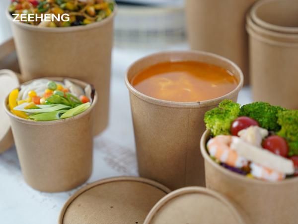 Quality Disposable Custom Printing Salad Paper Bowl With Lid For Takeaway for sale