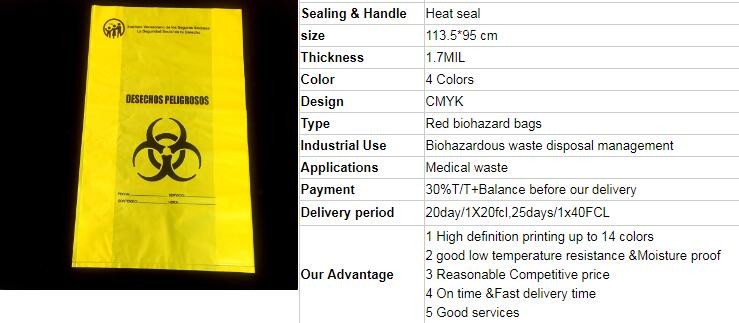 biohazard specimen Zip lockk bag with pocket, recycled custom printed ldpe 3 layers specimen bag Zip lockk bag, pac, pacrite