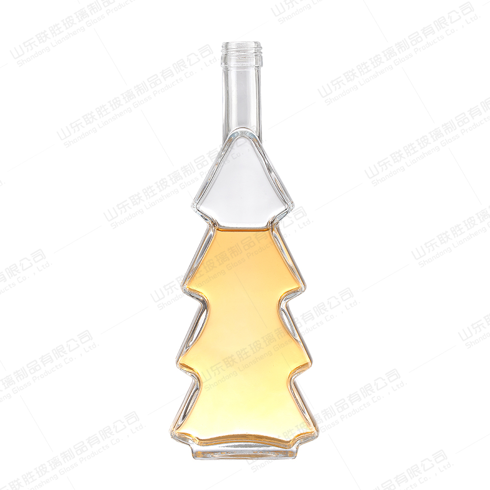 Glass Collar Frosted Clear Decorative Blown Fancy Liquor Wine Bottles for Requirements