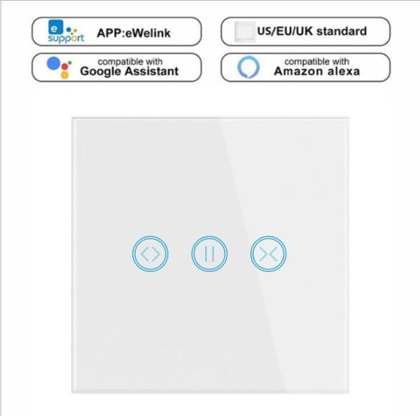 Quality EU UK WIFI Remote Control Wall Curtain Smart Switch Panel For Alexa Home for sale