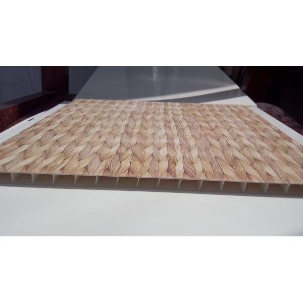 Banboo Pattern PVC Ceiling Panels PVC Building Materials Panel Ceiling
