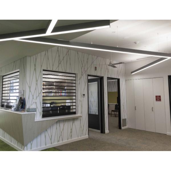48W 220Volt Suspended Linear Light Fixtures Natural White CE PC Diffuser