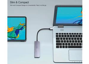 Alumium USB3.0x2 USB Type C Docking Station USB C To Dual HDMI Hub