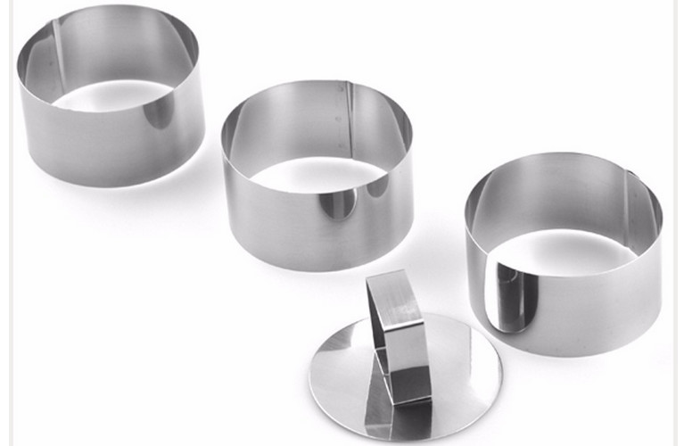 RK Bakeware China Foodservice NSF Dessert Round Stainless Steel Cake Rings Silver Color