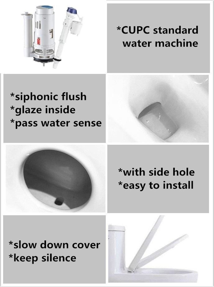 S Trap Seamless Bathroom Toilets Bowl With Ada Height Design