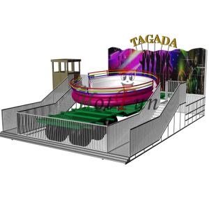 China 14kw Power Amusement Park Rides Crazy Disco Ride 24 Riders With Trailer wholesale