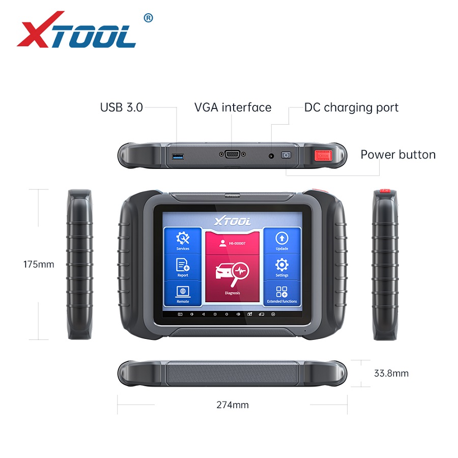 XTOOL D8 Automotive Scan Tool OBD2 Car Diagnostic Scanner+ECU Coding 38+ Services+Key Programming