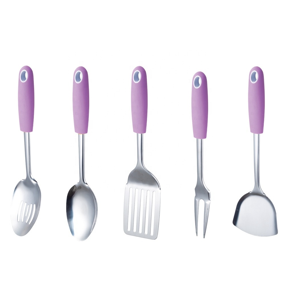6-Piece Coloured Cookware Set for Classical Cooking Tools in Carousel Kitchen Utensils