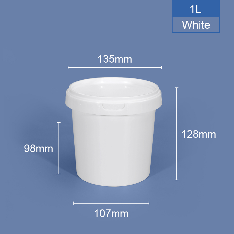 Custom Order PP Bucket Customize Logo White Transparent Round Food Takeway Box Tub With Anti-Theft Lid