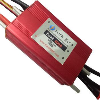Quality Waterproof Rc Model Boat Speed Controllers 16S 400A With Red Cover for sale
