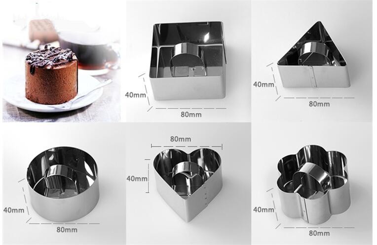 RK Bakeware China Foodservice NSF Dessert Round Stainless Steel Cake Rings Silver Color