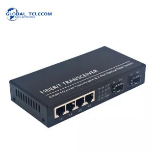 4RJ45 2SFP Fiber Media Converter , 2G4FE Gigabit Ethernet Fiber Switch