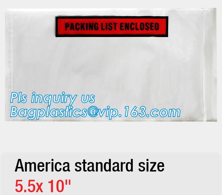 TNT DHL shipping packing list document envelopes, packing list padded envelope, tamper proof express use plastic packing