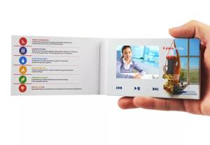 China Custom video brochure for video marketing, 7 inch LCD video player card video book on sale