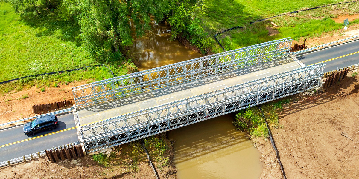 Steel Truss Frame Bridge Modular Prefab Portable HD200 With Total Length Of 15m-60m