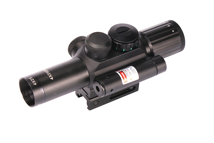 M6 Tactical Red/Green Sight with 4X Magnification and Red Laser Lightweight 435g