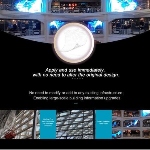 High Brightness Indoor Outdoor SMD P3.9-7.8 Full Color Video Wall Glass LED Mesh Transparent LED Display Screen
