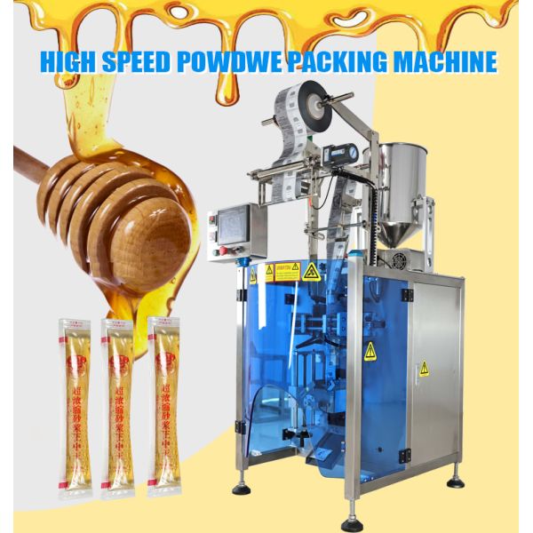 Fully Automatic Electronic High Speed Honey Water Sauce Ketchup Juice Sachet Plastic Bag Making Packing Machine