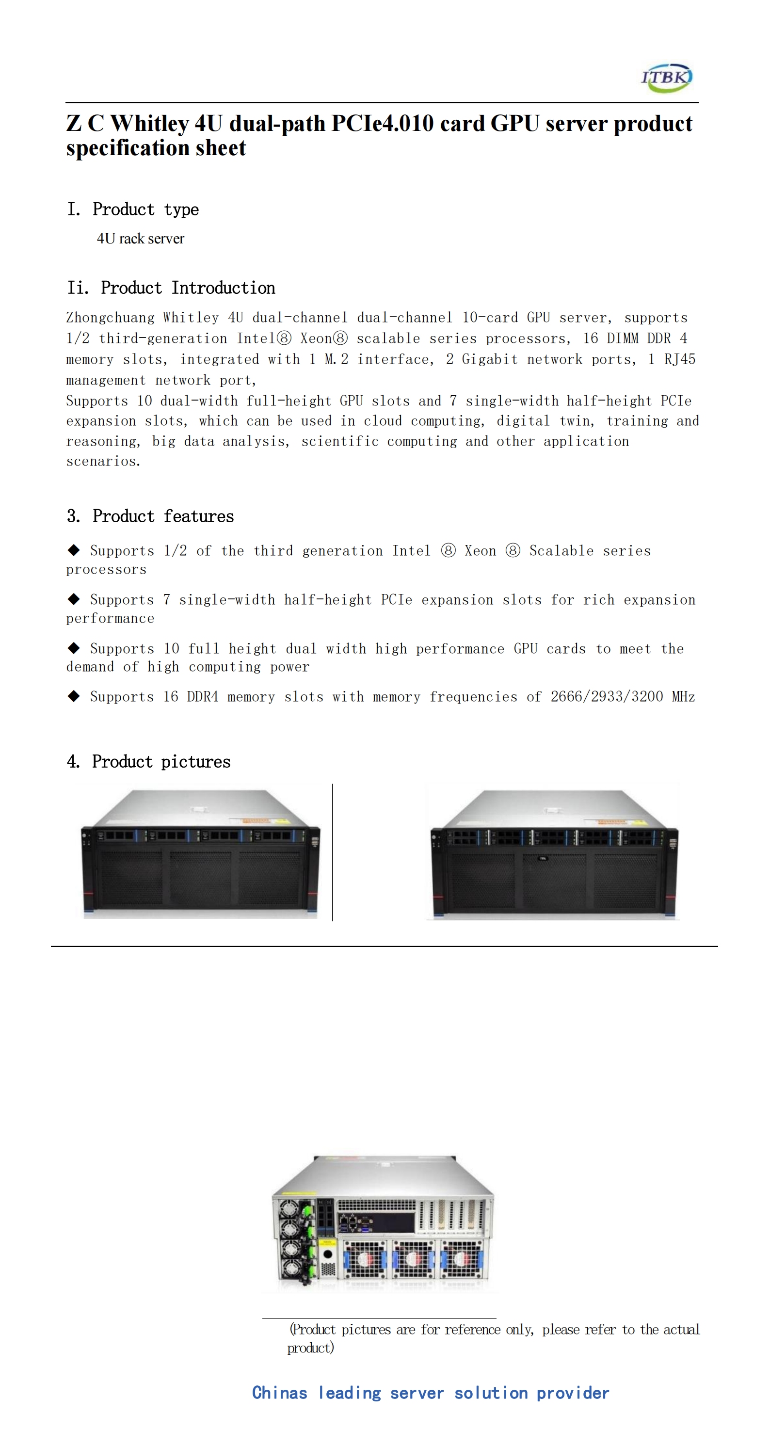 4U Rack Server with 10GPU Support and Dual Intel Xeon Processors