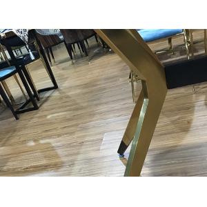 Non Slip 130*80*76cm Wrought Iron Marble Table