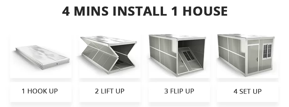 Fold Out Container House step