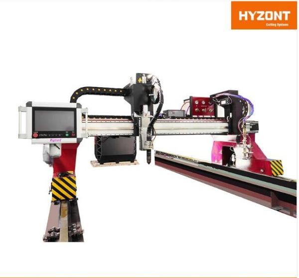 Quality 10000mm/Min Flame Plasma Cnc Cutting Machine 300A 4m Beam Width for sale