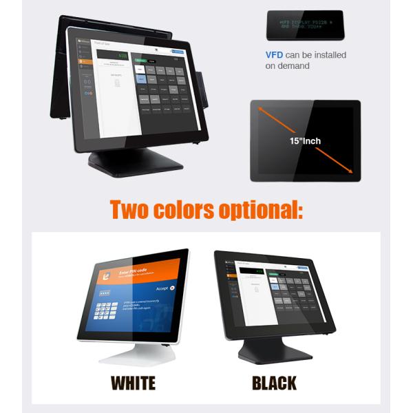 15 Inch Pos Systems Machine Touch Screen Cash Register All In One Windows OS