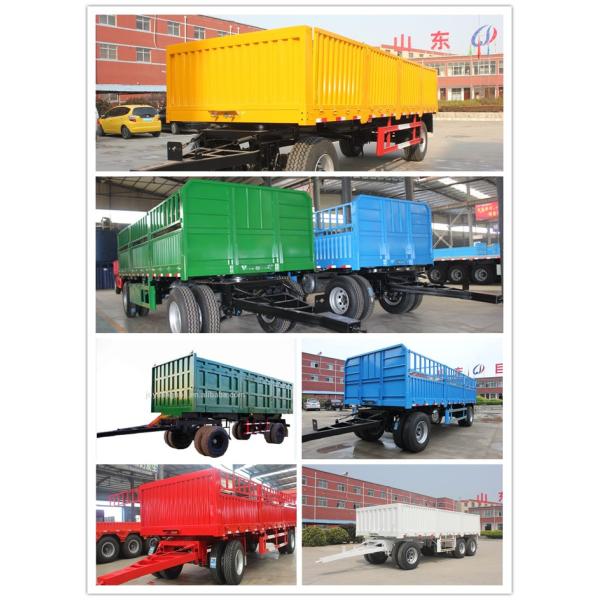 Multi-Purpose Cargo Side Wall Full Trailer with 12r22.5 Tire Size and 50T Max Payload