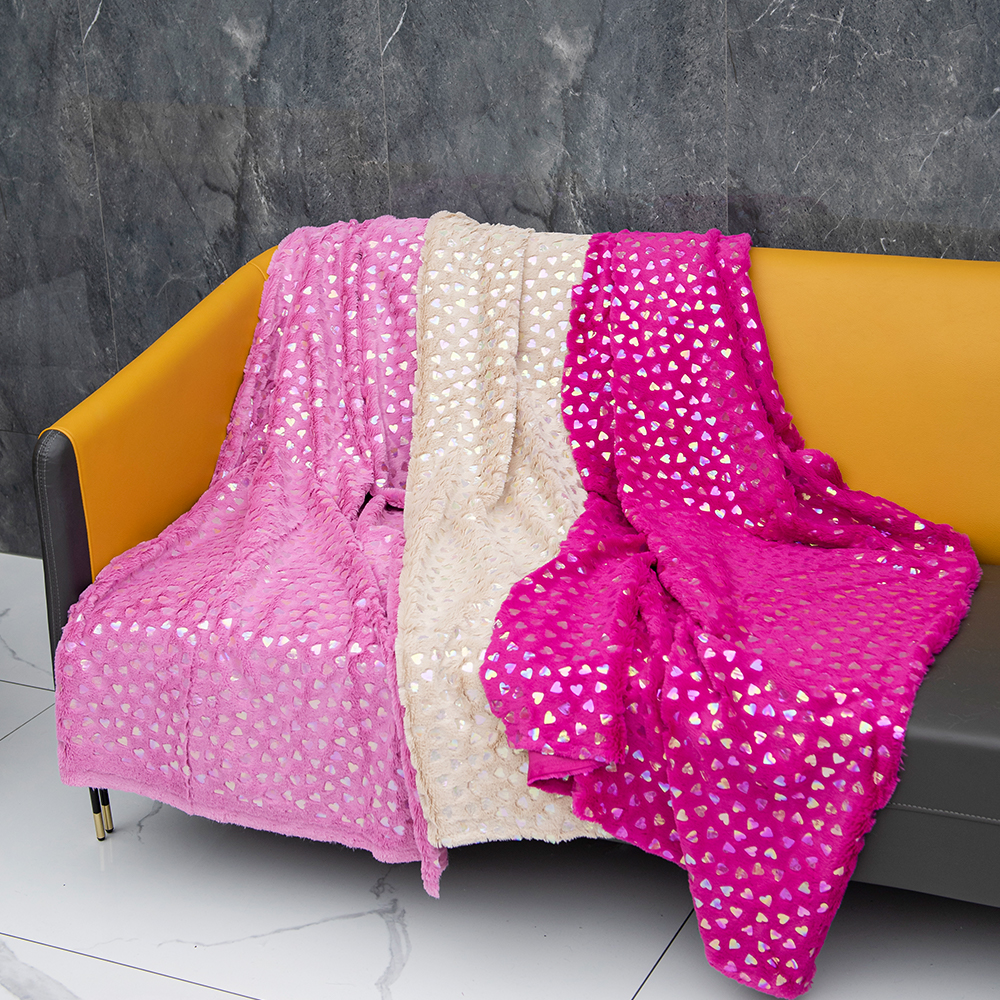100% Polyester Plaid Style Bronzing Silver PV Plush Faux Fur Fabric for Home Textile