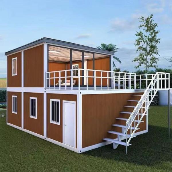 Steel Sandwich Panel Mobile Living Container House 20ft 40ft 2 Bedroom Custom Structure