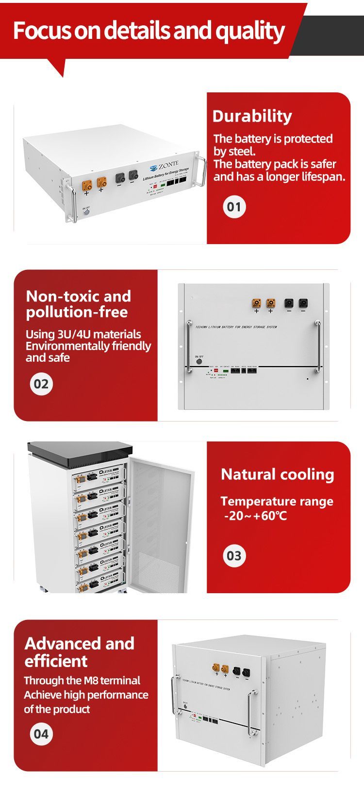 51.2V 100ah Lithium Solar System Battery Power Supply for Low Pressure Rack Type Energy Storage System Capacitor
