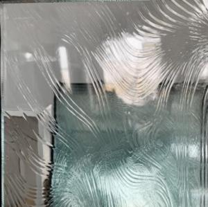 China Baroque Fluted Ribbed Patterned Glass For External Doors White Back Painted Glass Texture on sale