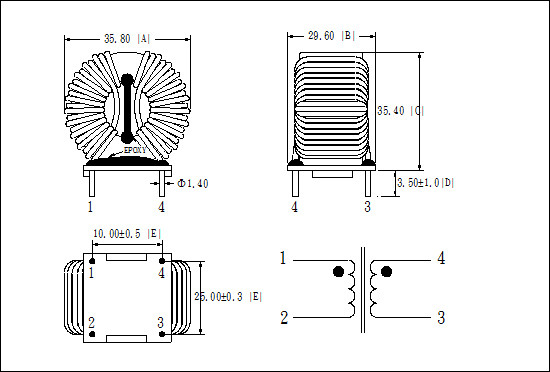 Toroidal AC Common Mode Choke In Various Sizes Ideal For High Frequency EMI Suppression