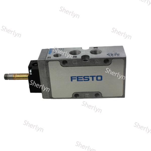 Festo MFH-5-1/4-B Solenoid Valve, 5/2 Monostable Mec Spr, Int Pilot, 2-10 Bar