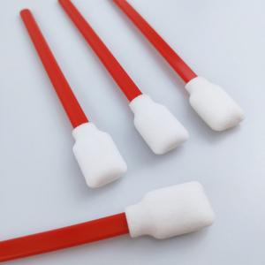 China No Lint Red Foam Tipped Swabs Rectangle Square Sponge Head wholesale