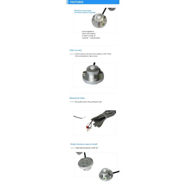 RS485 4-20mA Output Type Photosynthetic Active Radiation Sensor for Greenhouse Farming