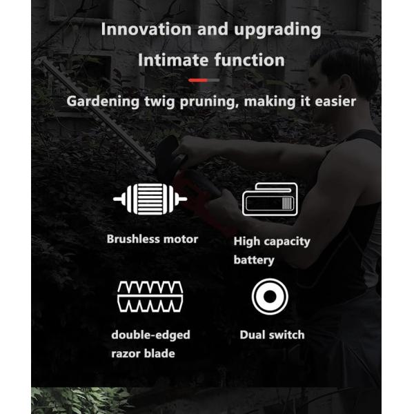 Rechargeable Cordless Grass Shear & Shrubbery Trimmer Handheld 21V Electric Grass Trimmer Hedge Shears/Grass Cutter