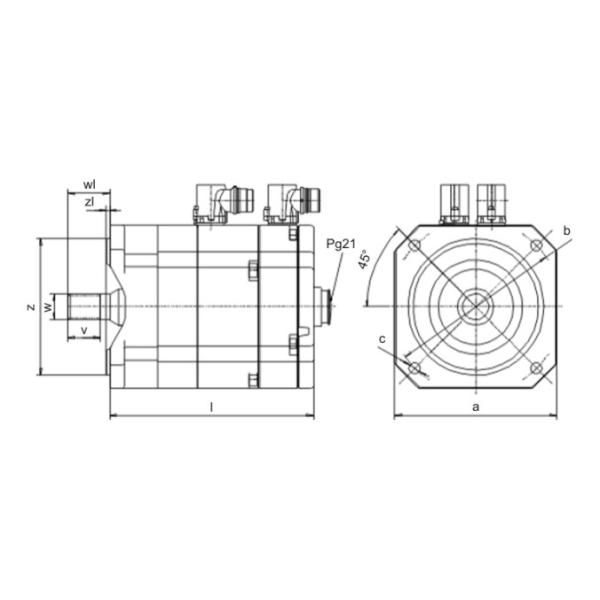 6.6 Kw Kuka Accessories Robot Servo Motor ME_250_180_37_S0 ODM