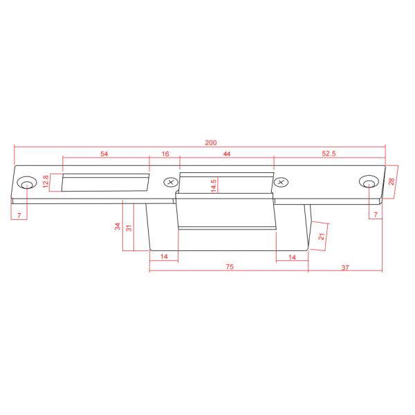 SL200KA Surface Mount Electric Strike Lock Mechanical For Door Access Control System