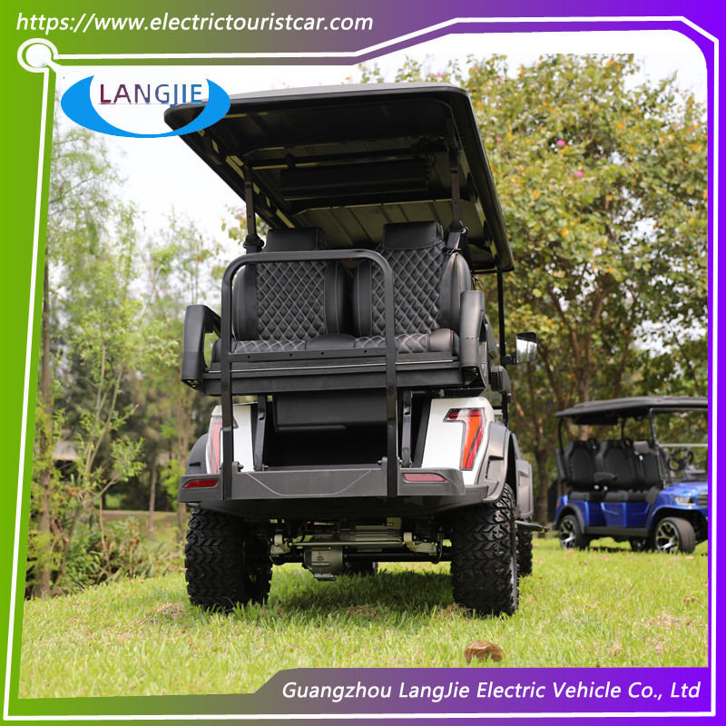 4 Persons 48V Battery Electric Cars With Black Seat Zero Emissions Electric Hunting Car
