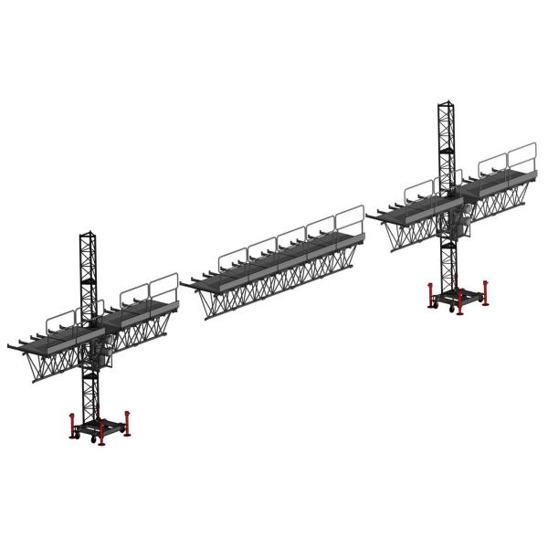 Outside Wall Mast Climber Scaffolding Single And Double Cage